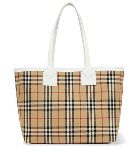 burberry tb bag canvas|burberry checked canvas tote bag.